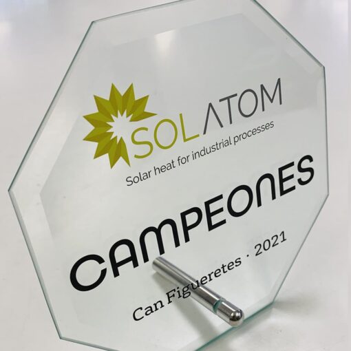 Placa Conmemorativa Personalizada con Impresión UVI, cristal