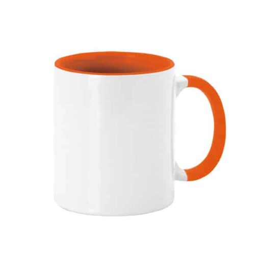 Taza de cerámica para personalizar, color Naranja