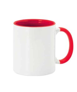 Taza de cerámica para personalizar, color Rojo