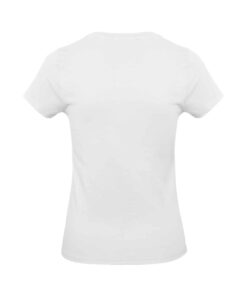 Camiseta Personalizada de algodón, 190 gramos, color Blanco, mujer, espalda