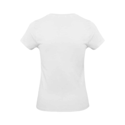 Camiseta Personalizada de algodón, 190 gramos, color Blanco, mujer, espalda