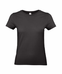 Camiseta Personalizada de algodón, 190 gramos, color Negro, mujer