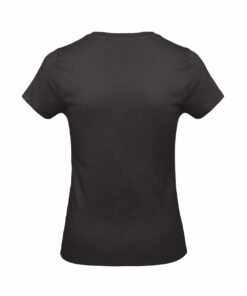 Camiseta Personalizada de algodón, 190 gramos, color Negro, mujer, espalda