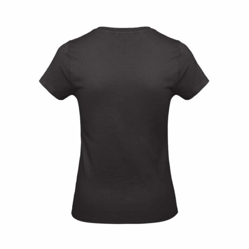Camiseta Personalizada de algodón, 190 gramos, color Negro, mujer, espalda