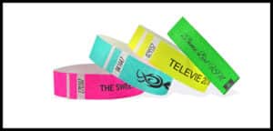 Pulseras de papel para eventos