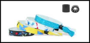 Pulseras de tela para eventos cierre de cilindro