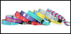 Pulseras personalizadas de tela para eventos