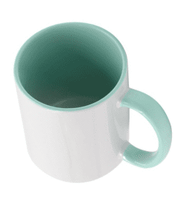 Taza de cerámica para personalizar, color Verde Menta