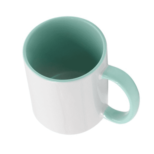 Taza de cerámica para personalizar, color Verde Menta